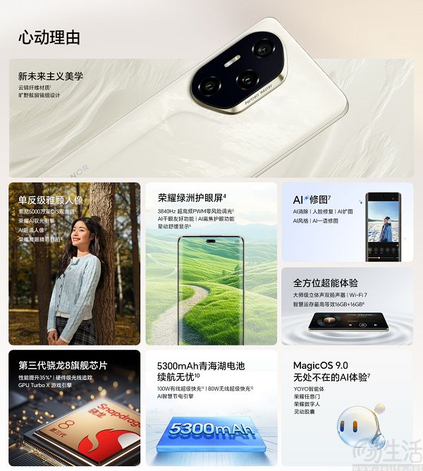荣耀300系列三款新机今日开售，起售价2299元